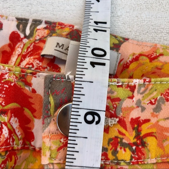 Madison Floral Pants Orange Fall Sz. 6 - Picture 10 of 11